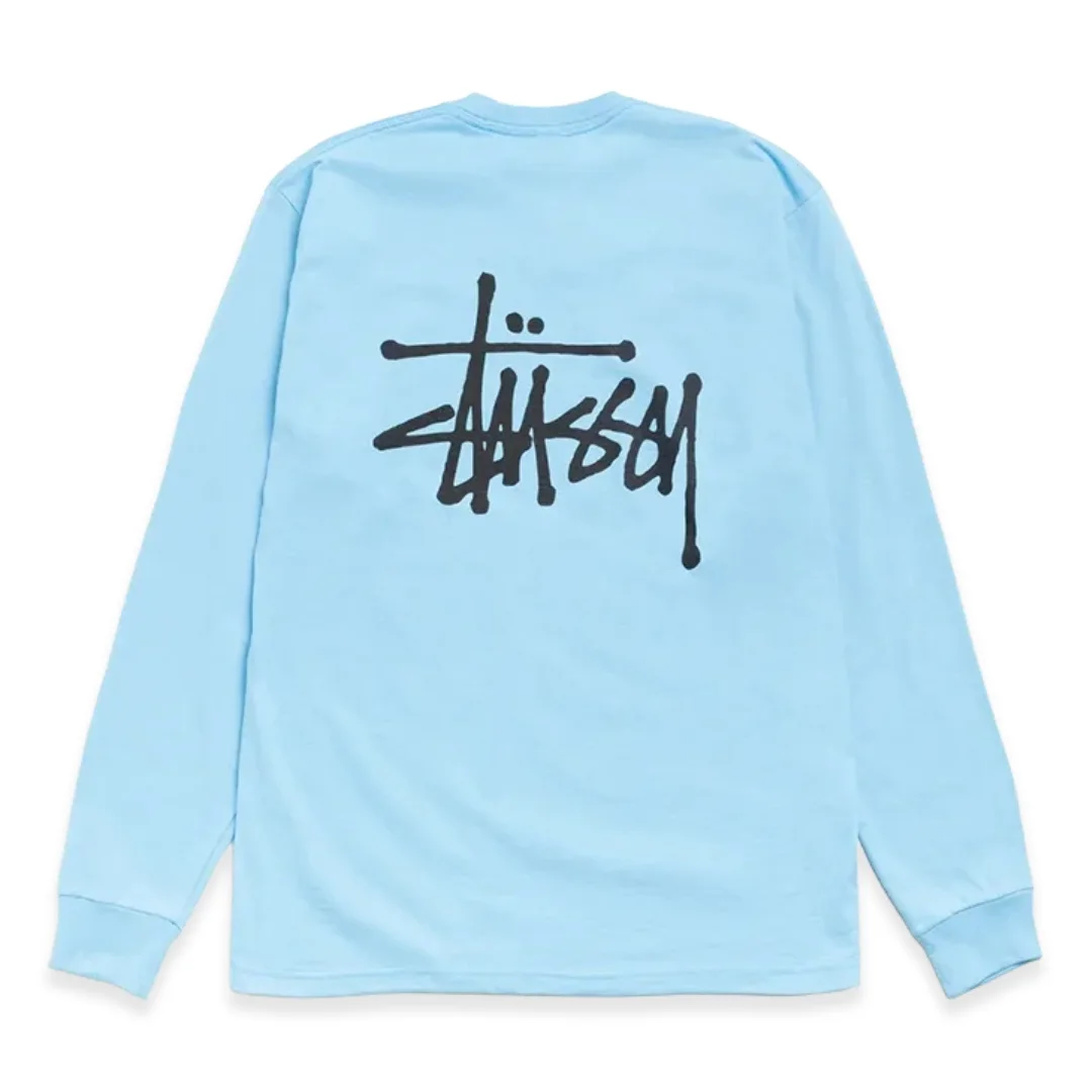 Basic Stussy LS Tee Sky Blue 1