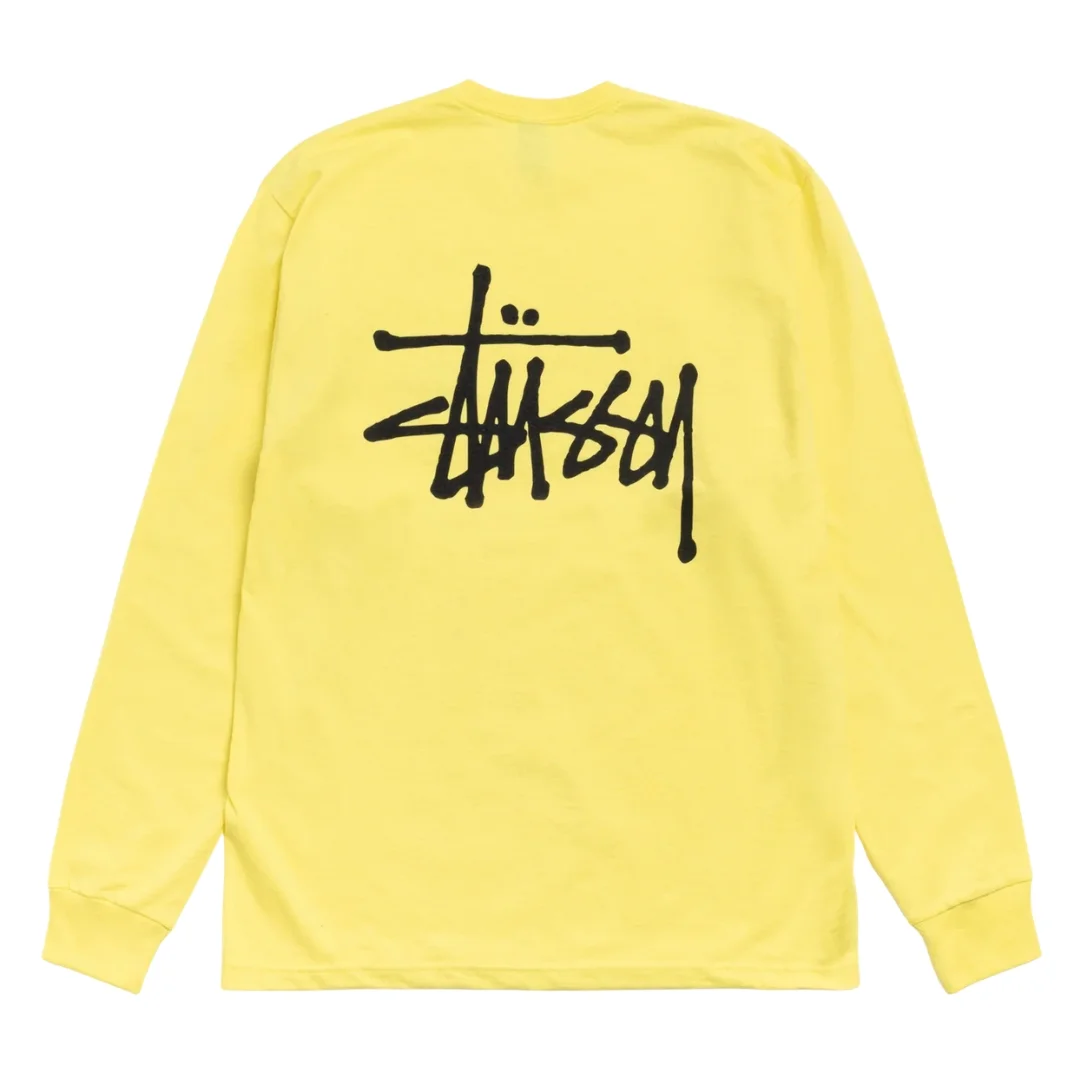 Basic Stussy LS Tee Sky Lemon 1