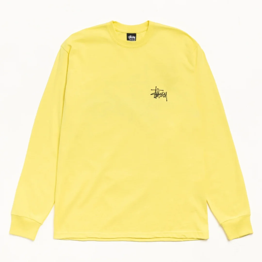 Basic Stussy LS Tee Sky Lemon 2