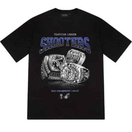 Trapstar Three-peat Champions Tee Black_Blue Edition
