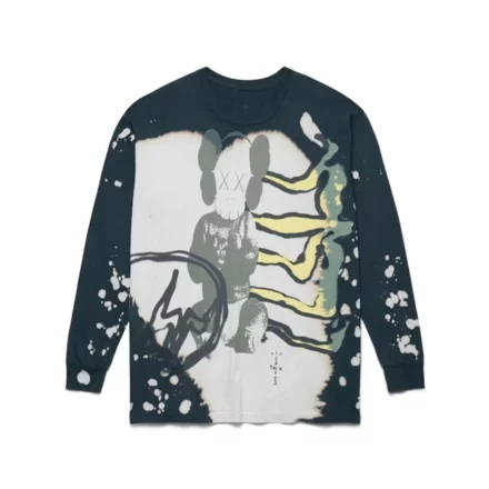 Travis Scott Cactus Jack + Kaws For Fragment L_S Tee Multi Grey 1